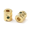 Brass Micro Pave Cubic Zirconia Beads KK-A189-07G-2