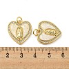 Brass Micro Pave Cubic Zirconia with Synthetic Opal Pendants KK-D096-03B-01-3