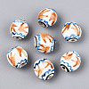 Handmade Porcelain Printed Beads PORC-T133-04-1