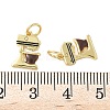 Brass Enamel Charms KK-C110-06G-01-3