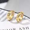 304 Stainless Steel Hoop Earrings for Women EJEW-C096-56G-1