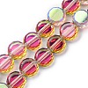 Electroplate Glass Beads Strands EGLA-C010-01A-HP04-1