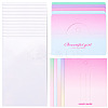 100Pcs Rectangle Gradient Color Paper Hair Clip Display Cards CDIS-TA0001-32-2