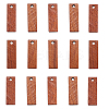 20Pcs Walnut Wood Pendants WOOD-CJ0001-25-4