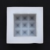 Cuboid DIY Candle Silicone Molds with Diamond Shape Ball DIY-B034-12-3