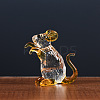 Glass Chinese Zodiac Figurines Statues for Home Office Desktop Feng Shui Ornament PW-WGC1701-01-1