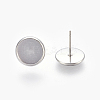 Non-Tarnish Eco-Friendly 316 Surgical Stainless Steel Stud Earring Settings LS-X-STAS-F181-01P-10mm-2