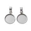 304 Stainless Steel Pendant Cabochon Settings STAS-L282-010P-04-1