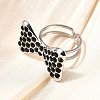 304 Stainless Steel Open Cuff Rings for Women RJEW-F178-01P-01-5