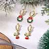 Alloy Enamel Hoop Earrings EJEW-JE06159-02-2