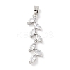 Rack Plating Brass Micro Pave Cubic Zirconia Pendants KK-F881-01P-1