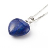 Mixed Gemstone Heart Pendant Necklaces NJEW-JN03493-3