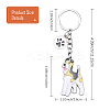 WEWAYSMILE Dog Keychain Car Keychain Pet Pendant Key-Ring Lovely Dog Key-ring Portable Metal Keychain Gift for Pet Lover Birthday Puppy Theme Party Supplies (Terrier) JX803A-2