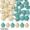 30Pcs 2 Colors Dyed Synthetic Turquoise Beads TURQ-YW0001-06-1