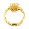 Oval with Saint Rack Plating Brass Micro Pave Cubic Zirconia Adjustable Rings RJEW-I105-04G-05-3