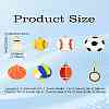 40Pcs 8 Styles Sports Ball Alloy Enamel Pendants ENAM-CJ0006-82-8