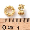 Brass Micro Pave Cubic Zirconia Beads KK-P239-31A-G-3