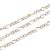 Two Tone 304 Stainless Steel Figaro Chains CHS-P028-13A-1