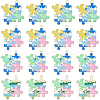 24Pcs 4 Colors Golden Plated Alloy Enamel Pendants ENAM-SC0004-55-1
