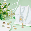 28pcs 7 colors Glass Connector Charms GLAA-AR0001-28-3