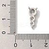 Rack Plating Brass Pave Clear Cubic Zirconia Flat Round Beaded Chandelier Component Links KK-U027-02P-3