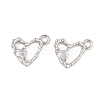 Brass Micro Pave Clear Cubic Zirconia Charms LS-KK-L212-19P-1