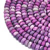 Dyed Natural Map Stone Beads Strands G-P575-A21-6x4mm-03-3