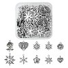 60Pcs 10 Styles Tibetan Style Alloy Pendants FIND-FS0002-30-1