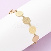 Religion 304 Stainless Steel Link Chain Bracelets for Women BJEW-F524-01G-2