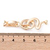 Brass Micro Pave Cubic Zirconia Fold Over Clasps KK-D360-13G-3