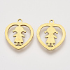 201 Stainless Steel Pendants STAS-S110-067G-1