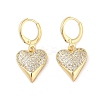 Rack Plating Brass Micro Pave Clear Cubic Zirconia Leverback Earrings Earrings for Women EJEW-G394-32G-1