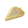 Rack Plating Brass Micro Pave Cubic Zirconia Pendants KK-P279-05B-G-2
