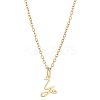 1pc 304 Stainless Steel Letter Pendant Necklaces NJEW-LP0001-39Y-G-1