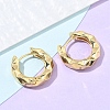304 Stainless Steel Textured Hoop Earrings for Women EJEW-U060-01A-G-3