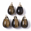 Top Golden Plated Natural Mixed Gemstones Pendants G-T131-02-2