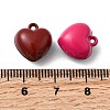 Spray Painted Alloy Heart Charms FIND-C075-07-3