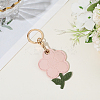 1Pc PU Leather Pendants Keychain KEYC-SP0001-47B-3