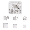 1 Box 9Pcs 304 Stainless Steel Cuff Pad Ring Settings DIY-PJ0001-11-1