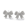 Rack Plating Brass Micro Pave Cubic Zirconia Stud Earring EJEW-C081-32P-1