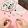 40Pcs 10 Styles 1-Hole Alloy Shank Buttons BUTT-CJ0001-07-5