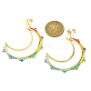 Brass Linking Ring Studs Earring EJEW-MZ00134-2