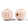 Unfinished Natural Wood European Beads WOOD-S045-141A-0-2