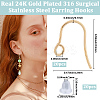 20Pcs 316 Surgical Stainless Steel Earring Hooks STAS-BBC0008-55G-2