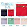 6Pcs 6 Colors Imitation Leather Jewelry Storage Zipper Bags ABAG-TA0001-72B-4