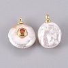 Natural Cultured Freshwater Pearl Pendants PEAR-F008-31G-01-2