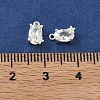 Brass Micro Pave Clear Cubic Zirconia Pendants KK-B172-11S-3