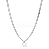 1Pc 304 Stainless Steel Letter Pendant Necklaces NJEW-LP0001-33Q-P-1