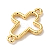 Rack Plating Brass Cross Outline Connector Charms Links KK-U027-05G-2