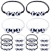20Pcs 2 Colors Plastic Football Braided Bead Bracelet BJEW-SP0001-19-1